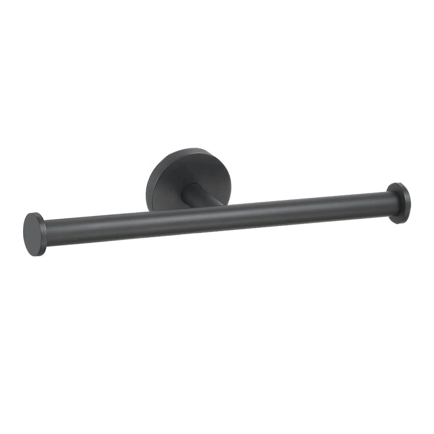 KTX-726867 Matte Black Stainless Steel 304 Bathroom Accessory Set with Towel Rack and Toilet Paper Holder