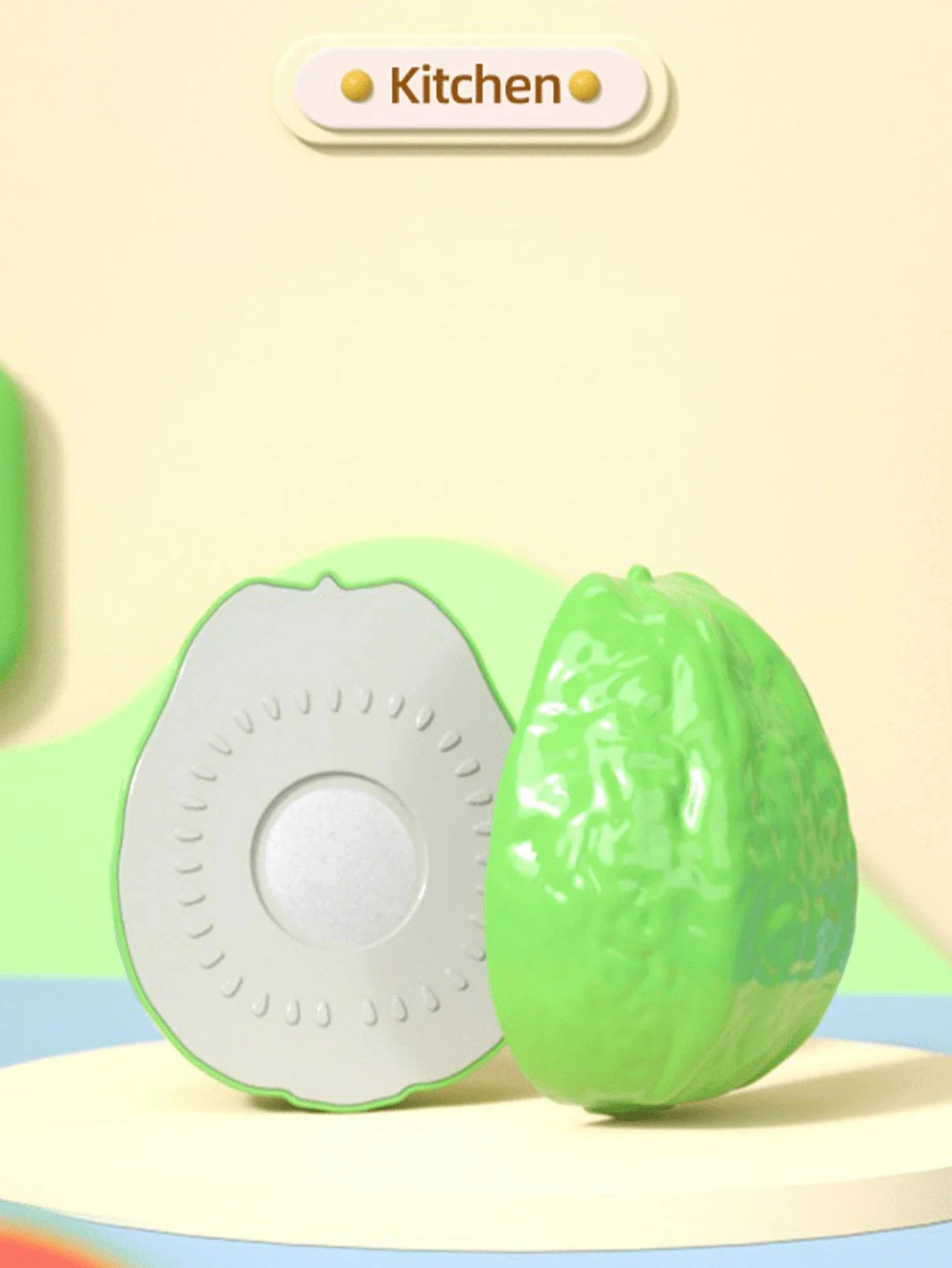 KTX-476179 11-Piece Plastic Toy Kitchen Set for Kids - Magnetic Food Fruits and Vegetables Cutting Play Items