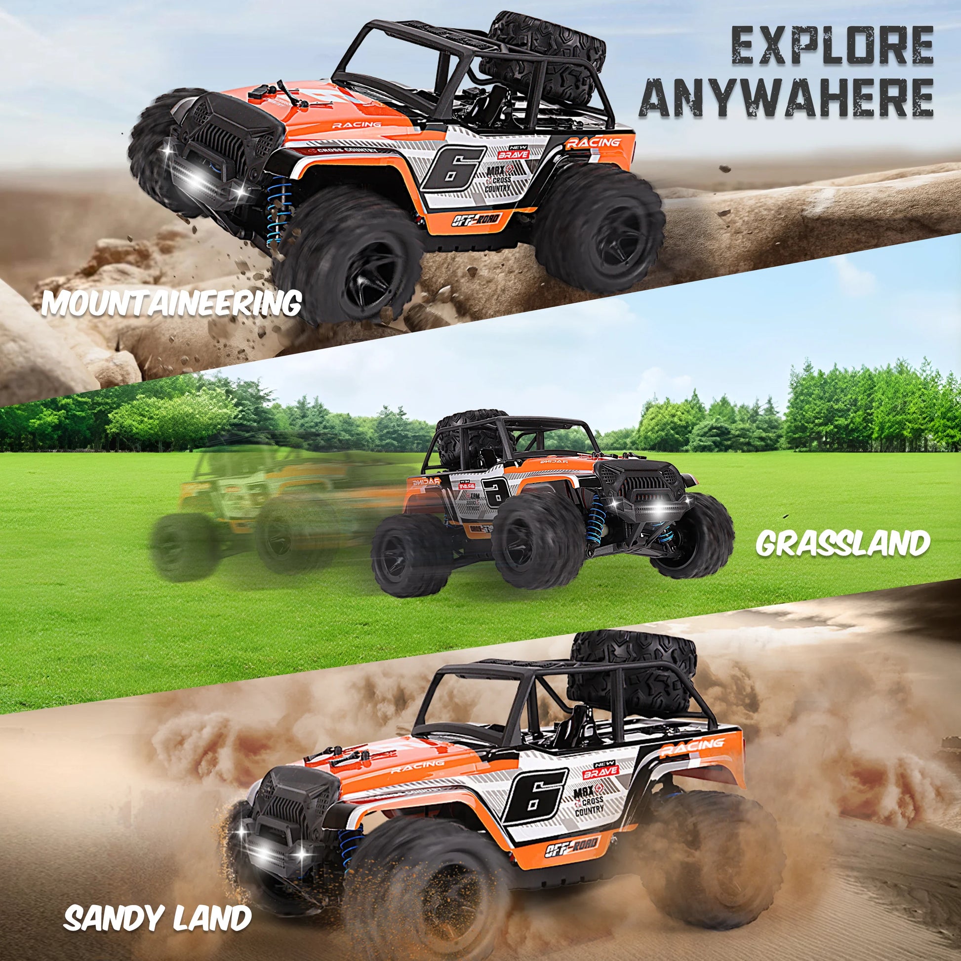 KTX-084115 1:18 Scale RC High-Speed Off-Road Buggy - 4WD Remote Control Car for Indoor and Outdoor Use
