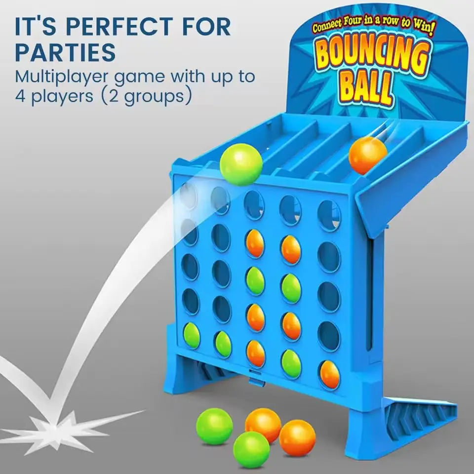 KTX-903315 Mini Bouncing Ball Linking 4 Shots Game - Educational Fun for All Ages