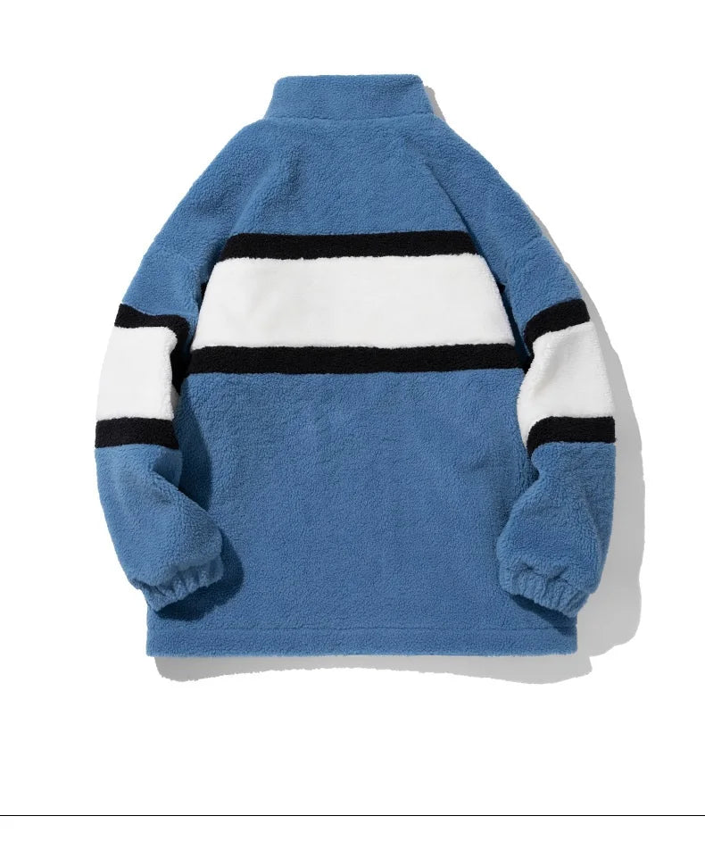 KTX-570899 Men's Lamb Fleece and Thick Cotton Stand Collar Puffer Jacket Winter Clothing Jacket for Men Men's Jackets