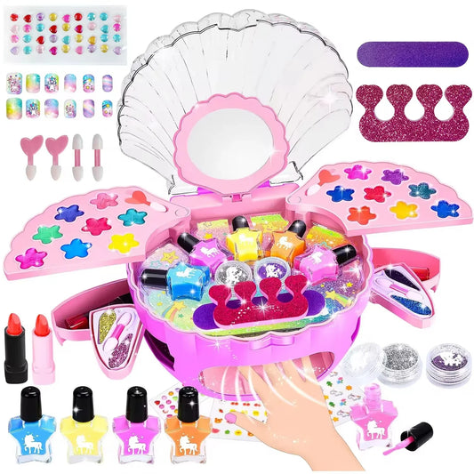 KTX-817363 Kids Nail Polish Machine Set - Creative Nail Art Salon for Girls Ages 2-14