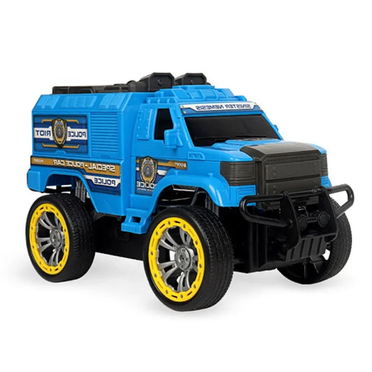 KTX-950739 Blue Remote Control Electric Car 27MHz 4x4 Stunt Vehicle for Kids 1/16 Scale Indoor-Outdoor Use