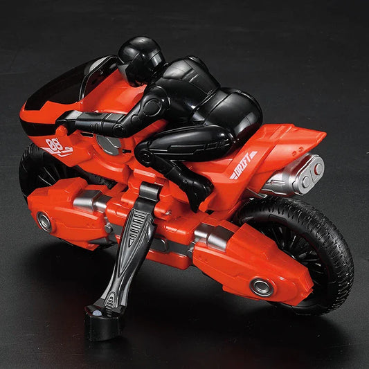 KTX-212883 2.4G Remote Control Stunt Motorcycle for Kids - 360° Rotation, Durable Red Mini Car, Indoor/Outdoor Fun