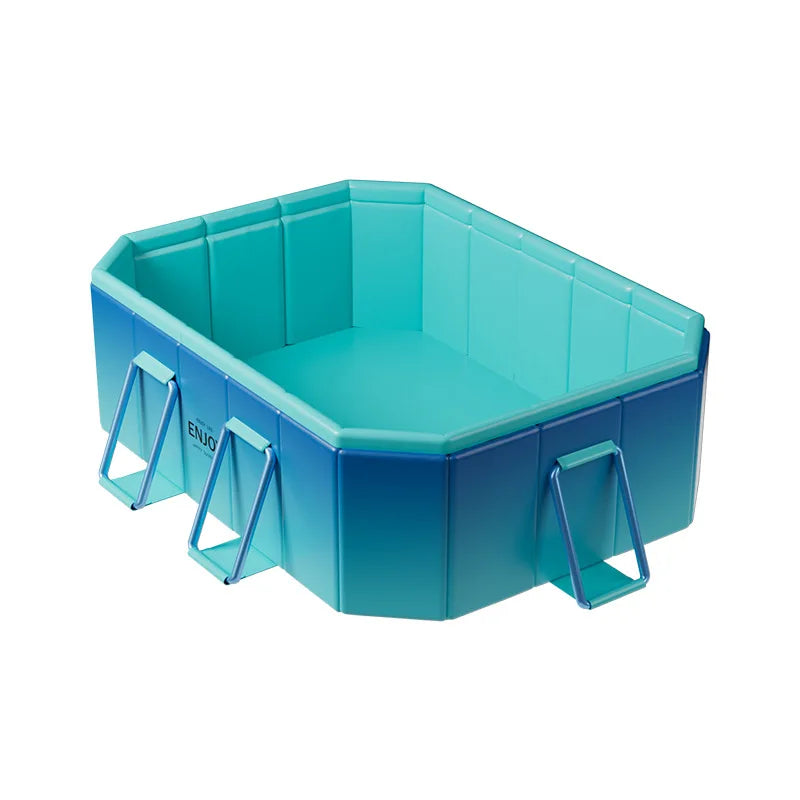 KTX-126291 Outdoor Folding Inflatable Swimming Pool for Kids and Adults - Durable PVC and PC Material