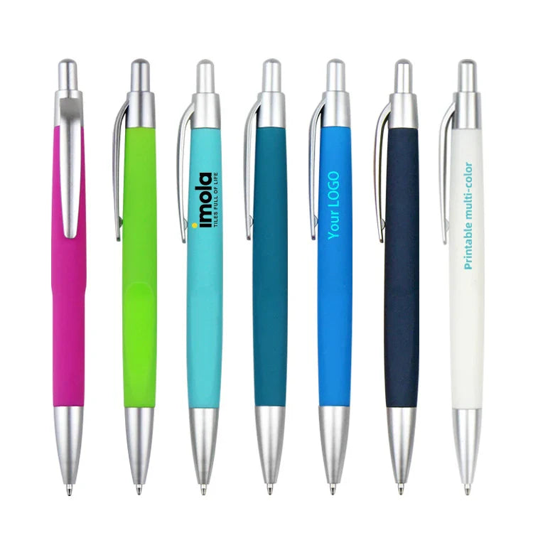 KTX-355923 Custom Plastic Ballpoint Pen with Logo Print - 1.0mm Black Ink, Lightweight Design