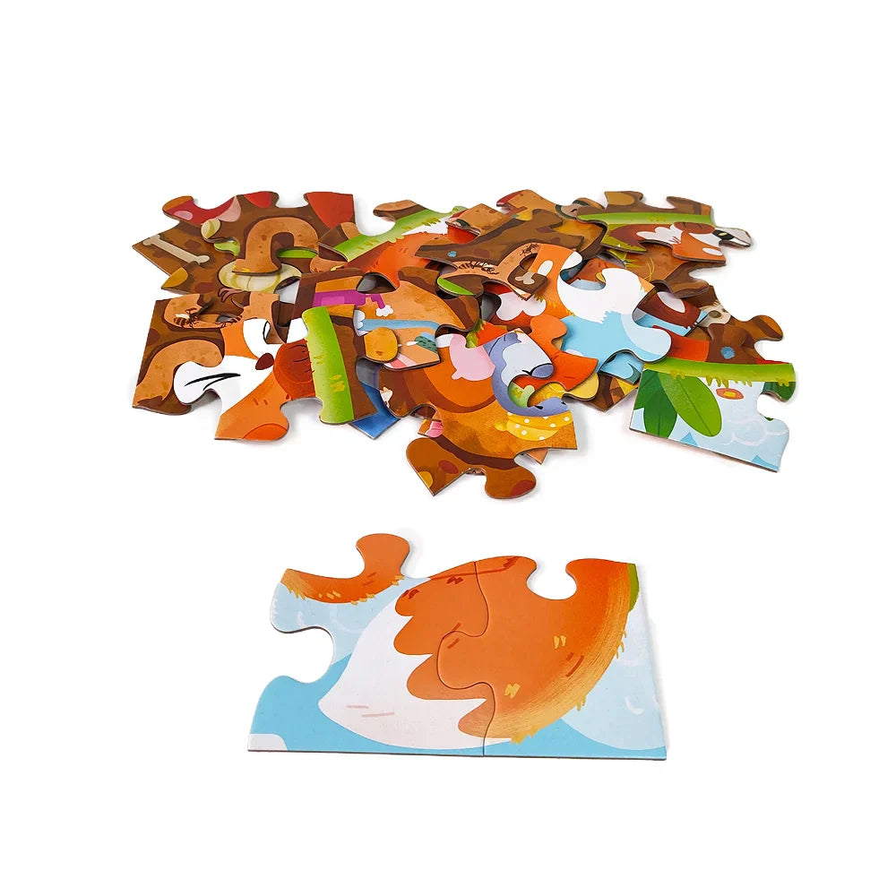 KTX-842003 Fox Themed Custom Jigsaw Puzzle for Children - Engaging Educational Board Game