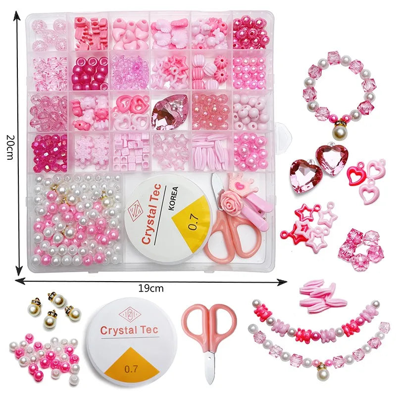 KTX-754131 DIY Jewelry Making Kit with Mixed Clay and Letter Beads for Creative Projects
