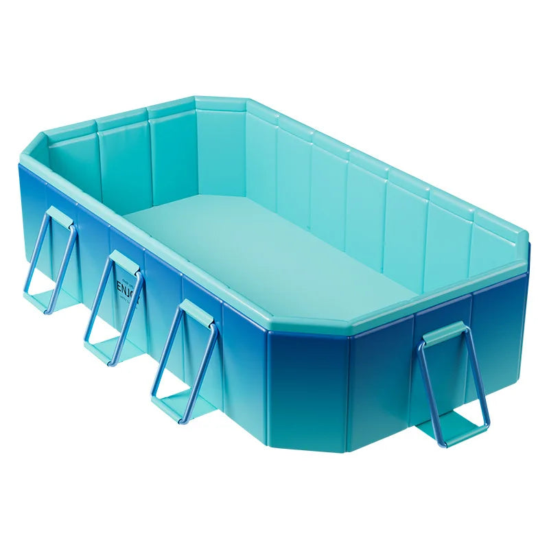 KTX-126291 Outdoor Folding Inflatable Swimming Pool for Kids and Adults - Durable PVC and PC Material