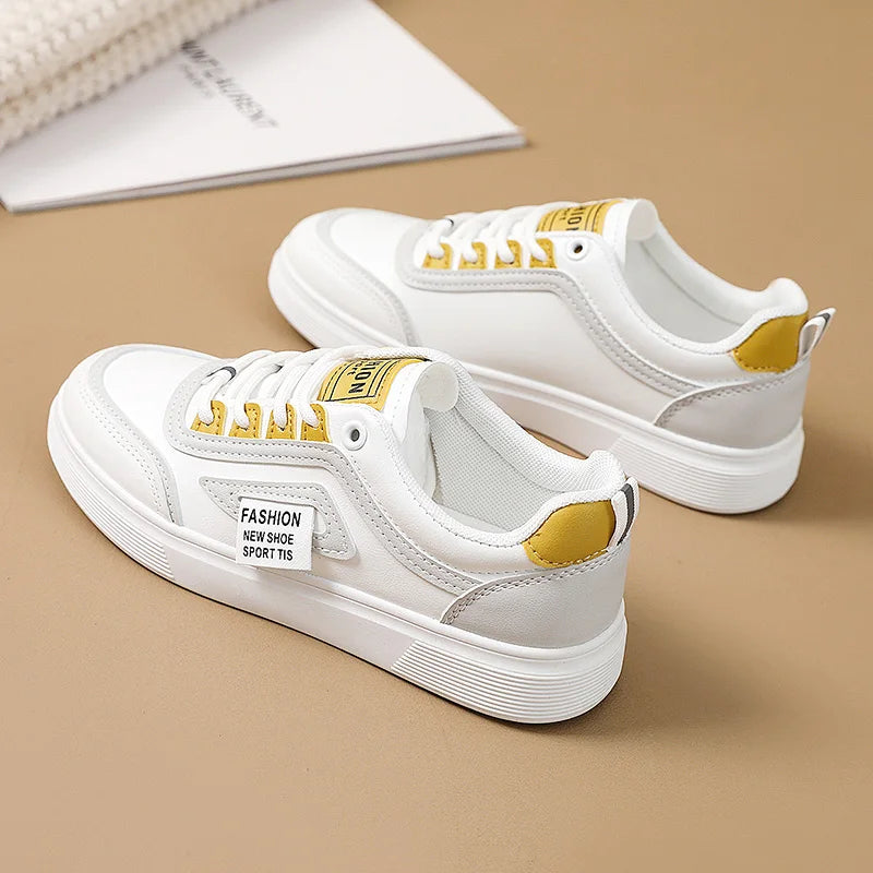 KTX-376595 YQ28 New Colored Women's Board Shoes Spring and Autumn Versatile Breathable Sports Shoes Soft Sole Fashion Casual Shoes