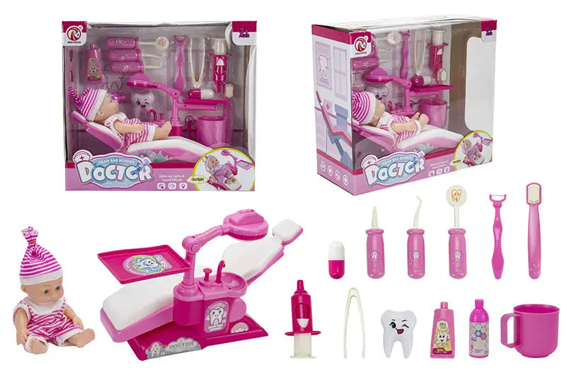 KTX-902163 14-Piece Educational Doctor Play Set for Children, Dentist Toys for Ages 2-13 Years