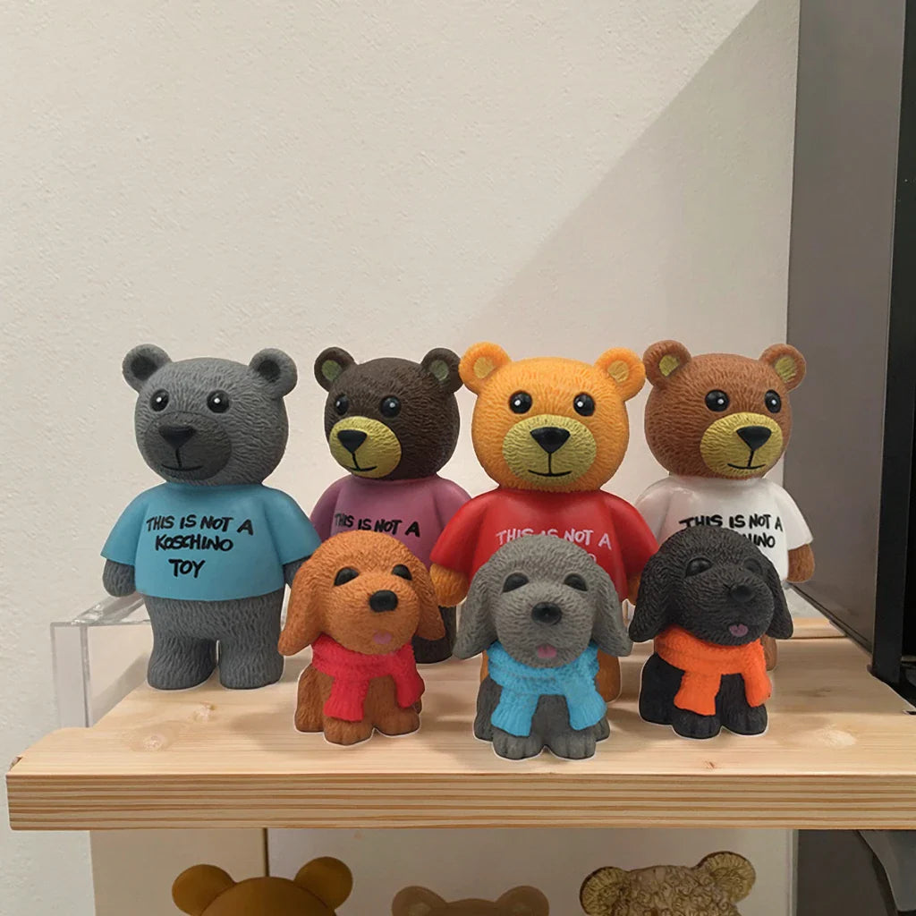 KTX-983443 Custom Cute Animal PVC and ABS Action Figures Set for Children