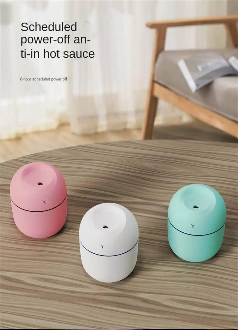 KTX-488211 Portable Ultrasonic USB Essential Oil Diffuser with LED Night Lamp for Home and Car