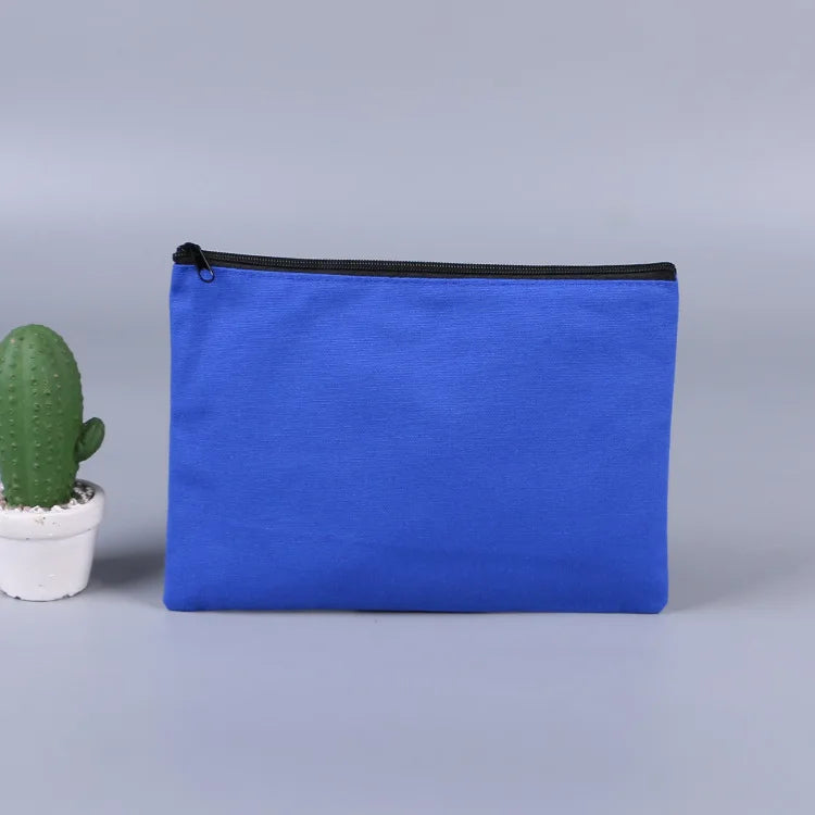 KTX-893715 Large Capacity Canvas Pencil Case for School and Office Storage - Cute Kawaii Design