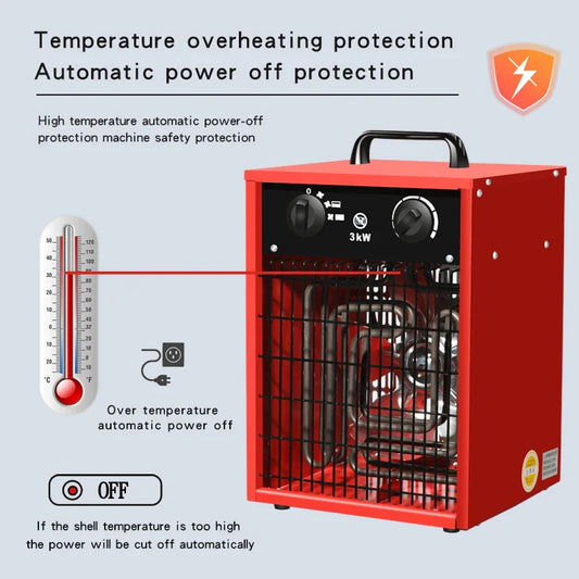 KTX-243027 2000W Electric Air Heater for Greenhouse and Home Heating Solutions