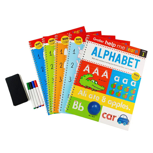 KTX-301587 Custom Spiral Bound Wipe Clean Board Book for Children's Learning
