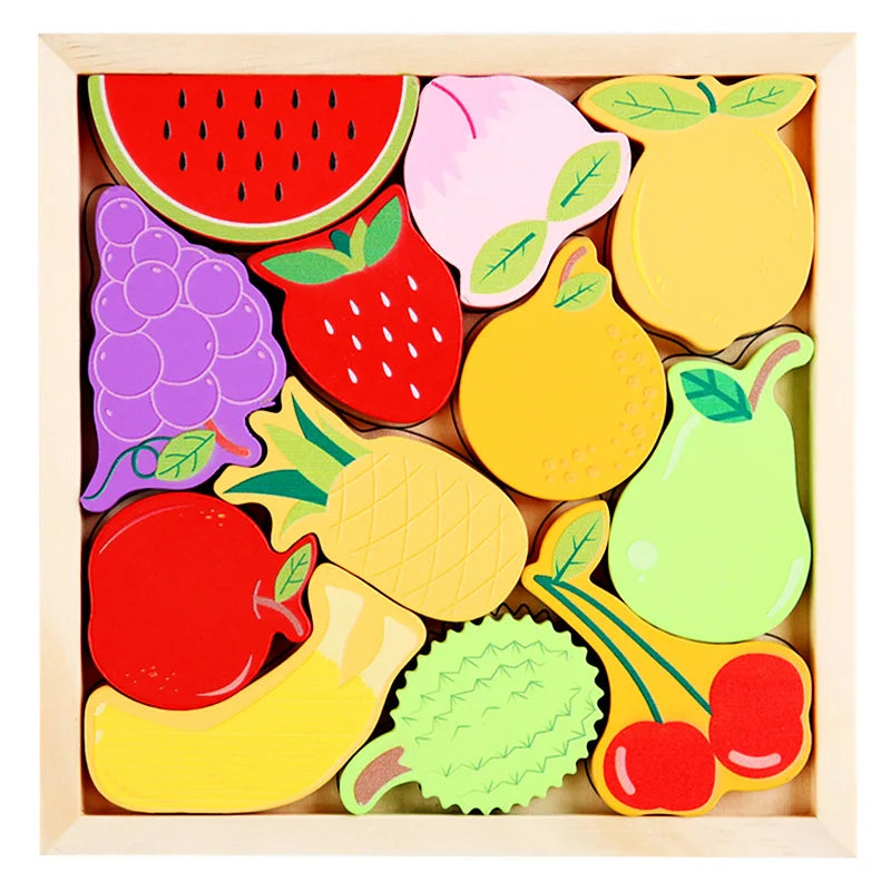 KTX-853203 Montessori Wooden Educational Puzzle Box for Kids - Creative Stereoscopic Learning Toy