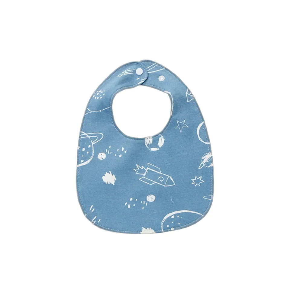 KTX-064723 New Arrival Cute U-Shape Kids Bib Waterproof Kids Eating Saliva Towel Feeding Bibs Button Closure