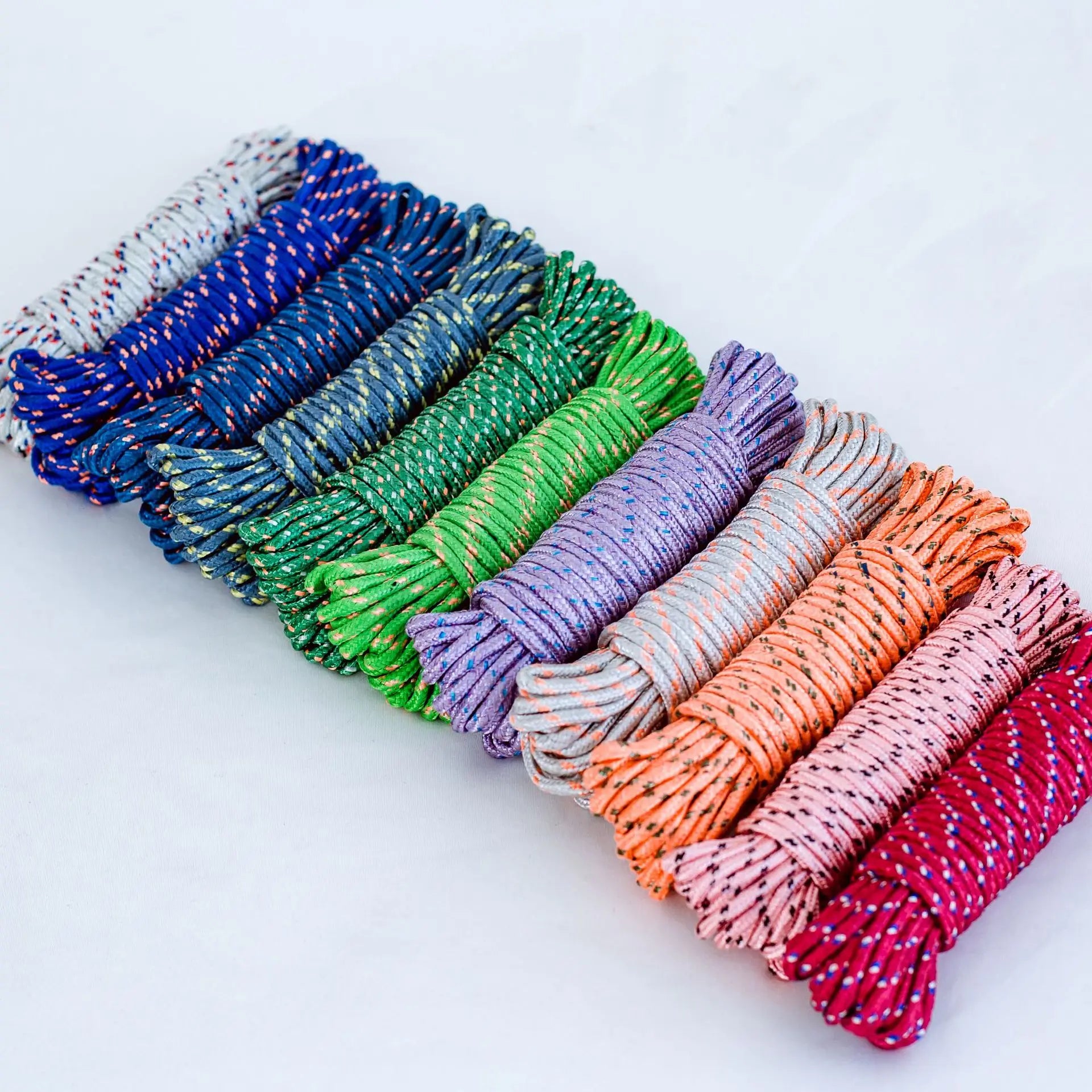 KTX-731923 6mm Durable Lightweight Braided Rope for Outdoor Camping - Eco-Friendly Polyester, Various Colours Available