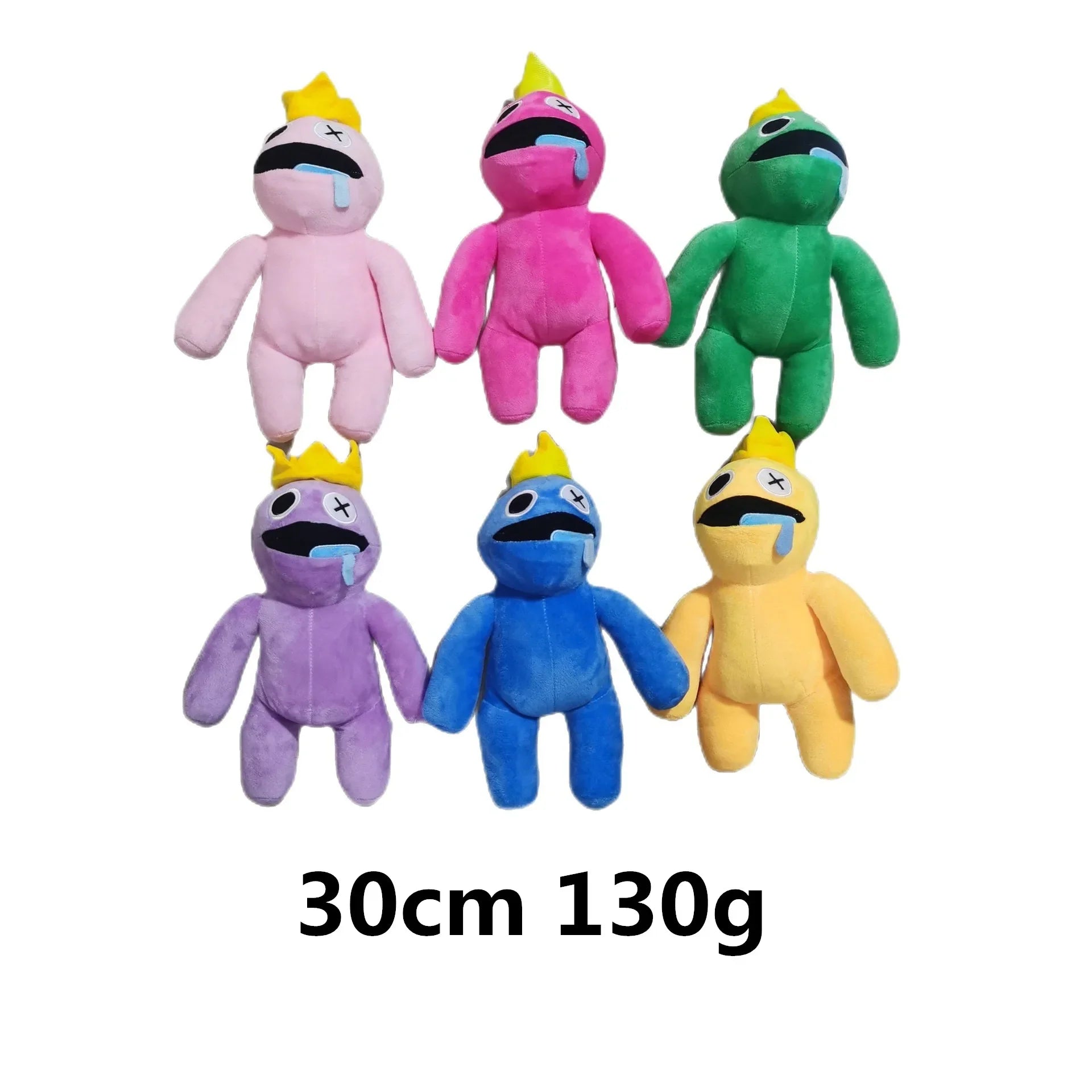 KTX-393619 Super Soft Rainbow Plush Toy Set - Blue, Purple, Yellow Stuffed Animals for Kids