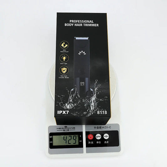 KTX-209235 Waterproof Body Hair Trimmer for Men and Women with 6800RPM Power, Suitable for Bikini and Groin Areas