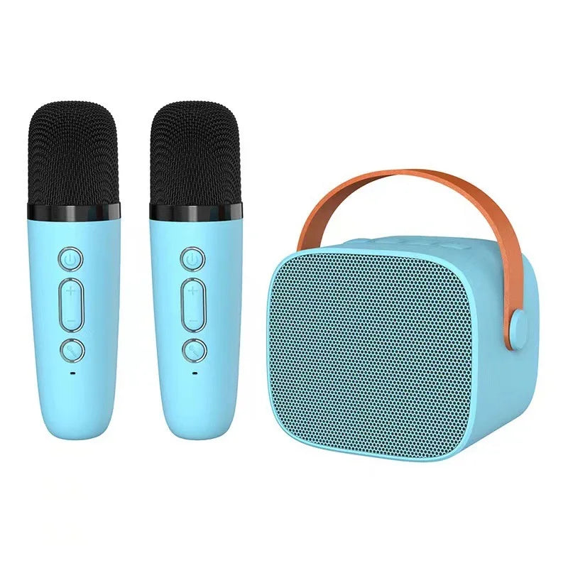 KTX-874323 Portable Mini Music Player Speaker with Wireless Microphone and TF Card Support for Outdoor Karaoke