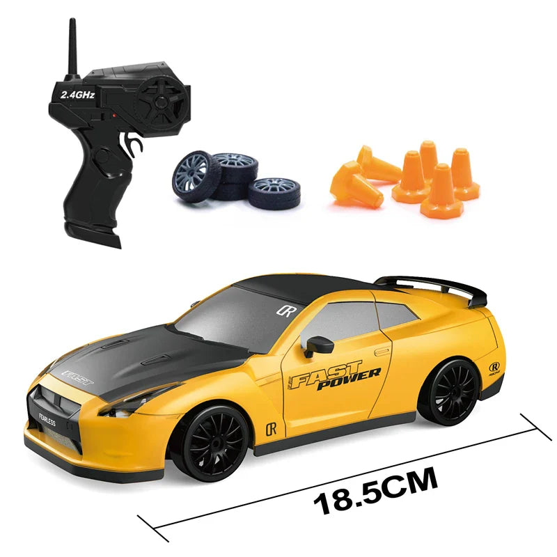 KTX-730195 1/24 Scale RC Electric Drift Racing Car, 4WD Remote Control Simulation Toy for Kids and Adults