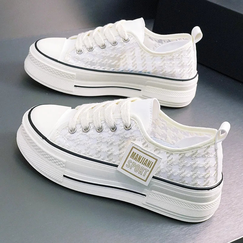 KTX-638739 XK901New Mesh Breathable Board Shoes for Women Summer Fashion Thick Sole Elevated Shoes Versatile Anti slip Sports Shoes