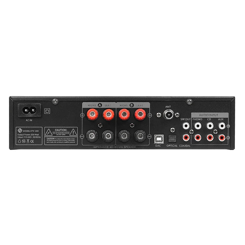 KTX-991251 High Power HD AV Receiver Karaoke Amplifier KTV-200 with A/B/A+B Functionality