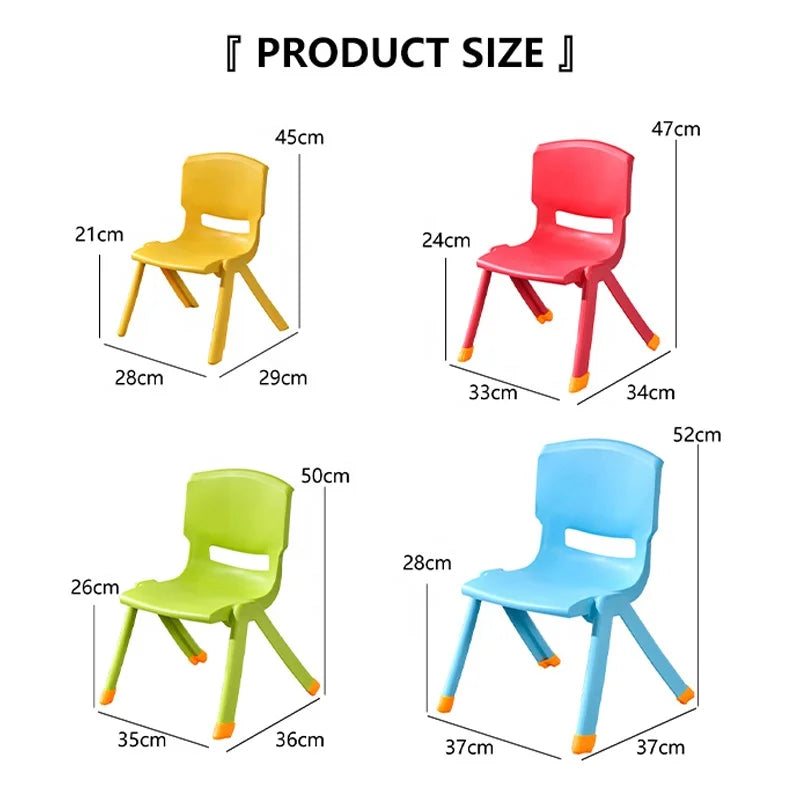 KTX-382675 Stackable Plastic Chairs for Toddlers - Ideal for Preschool and Kindergarten Classrooms
