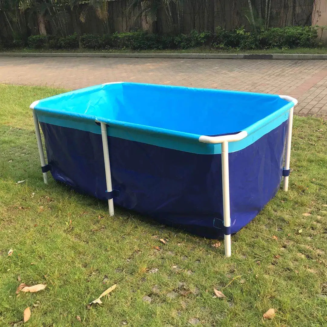 KTX-339859 Metal Frame Folding Swimming Pool for Outdoor Family Fun