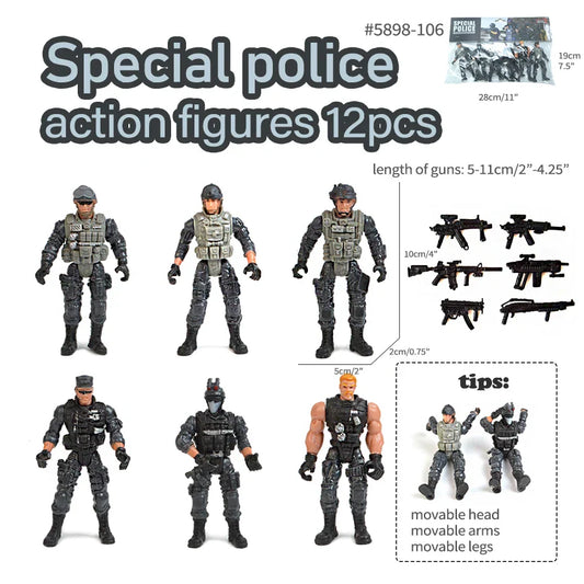 KTX-994323 Moveable Military Action Figure Set with Accessories