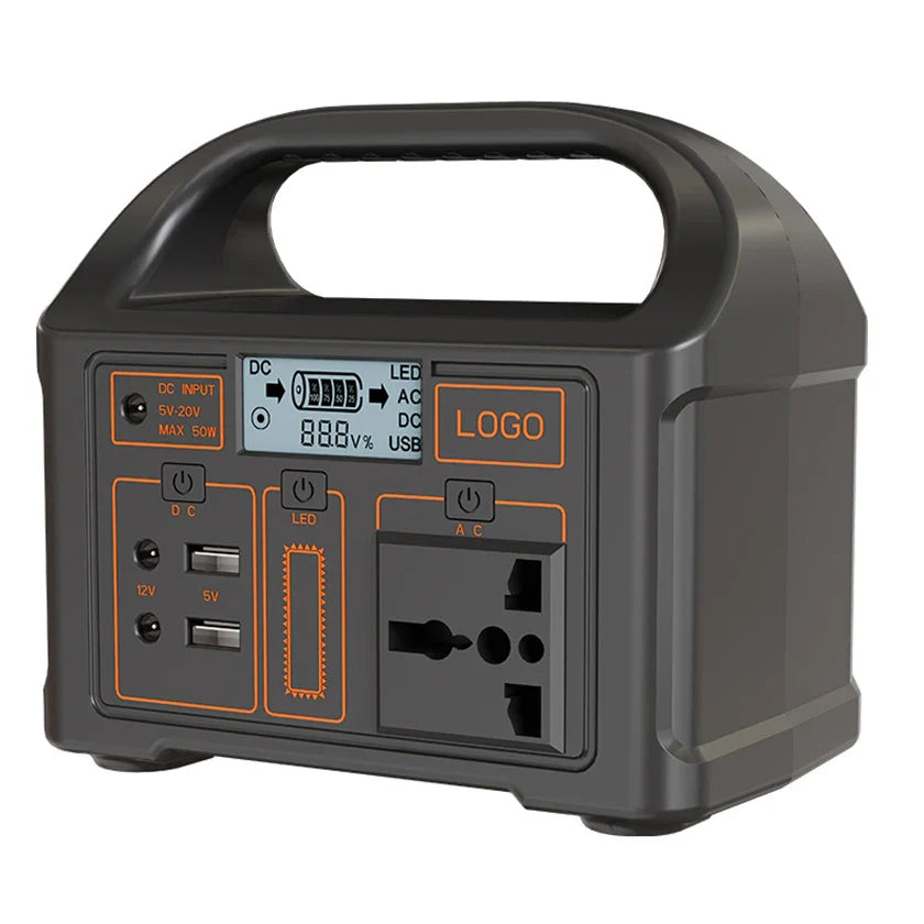 KTX-724499 Portable 100W Power Bank with DC/AC Charging Station and Solar Panel for Outdoor Camping
