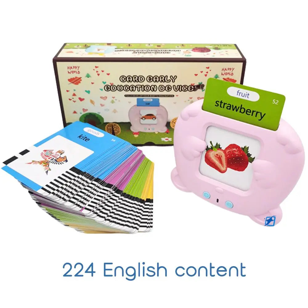 KTX-444179 Kids Educational Language Card Reader with 112 Talking Flash Cards