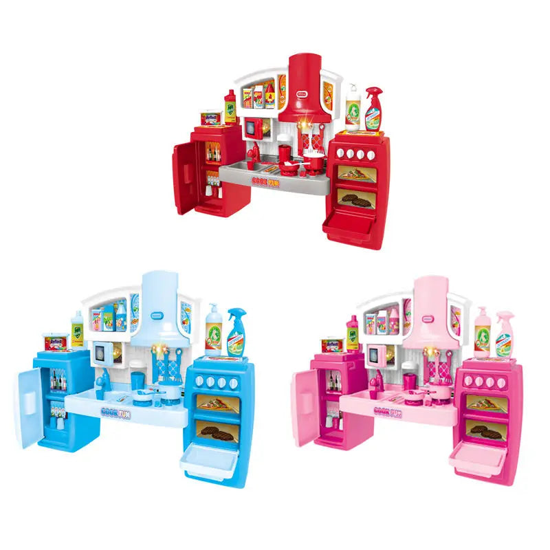 KTX-033235 Kids Kitchen Playset Tableware Simulated Cooking Toys for Girls Ages 5 and Up