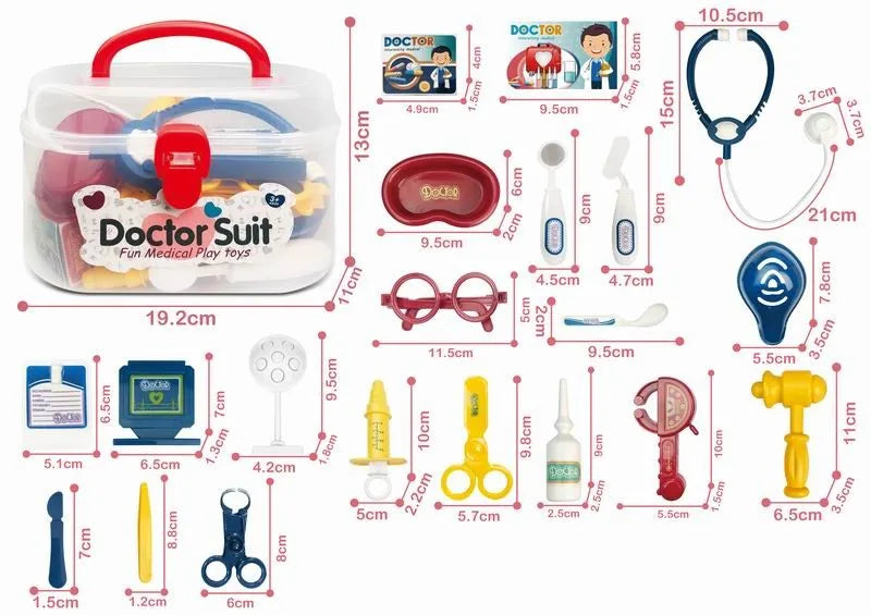 KTX-655827 Mini Doll House Doctor Kit for Kids - Portable Role Play Educational Toy