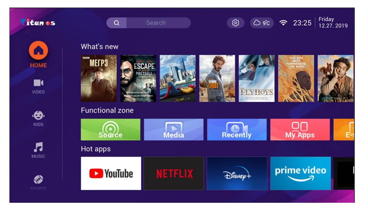 KTX-320083 Frameless 43-Inch 4K LED TV with Android and WiFi Connectivity