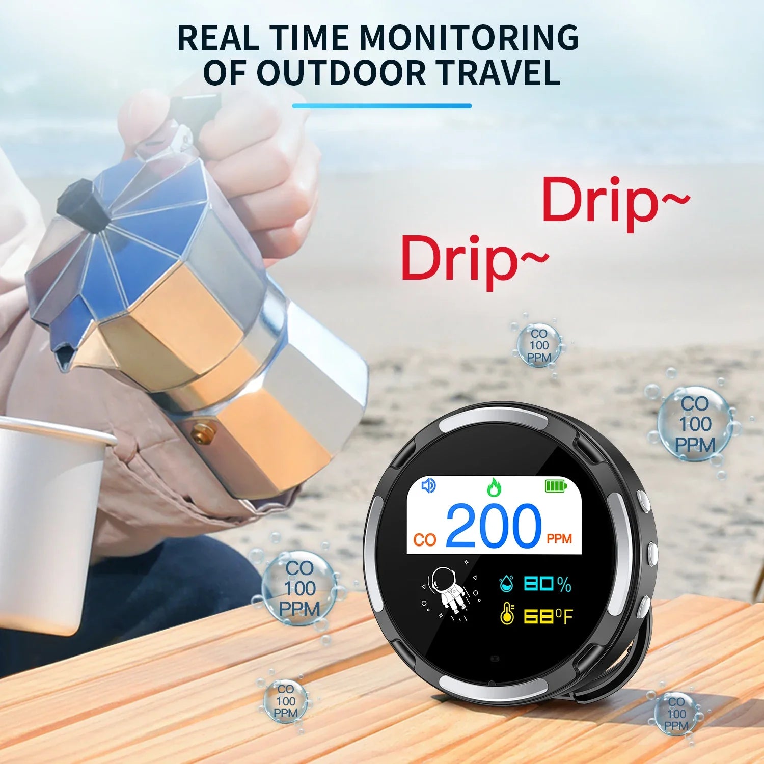 KTX-552595 Compact Waterproof Air Quality Monitor