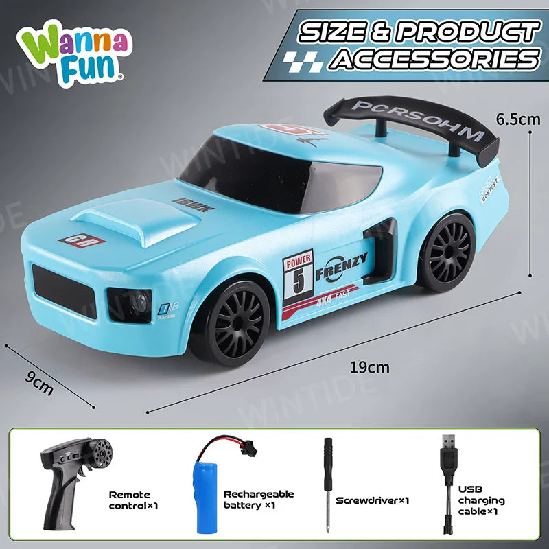 KTX-920275 1:24 High-Speed RC Drifting Stunt Racing Car with USB Charging and 50M Control Range for Indoor/Outdoor Fun