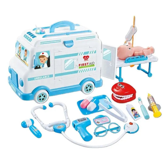 KTX-868243 Doctor Toy Set with Ambulance Car and Medical Kit for Role Play and Imaginative Play
