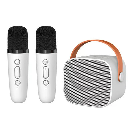 KTX-874323 Portable Mini Music Player Speaker with Wireless Microphone and TF Card Support for Outdoor Karaoke