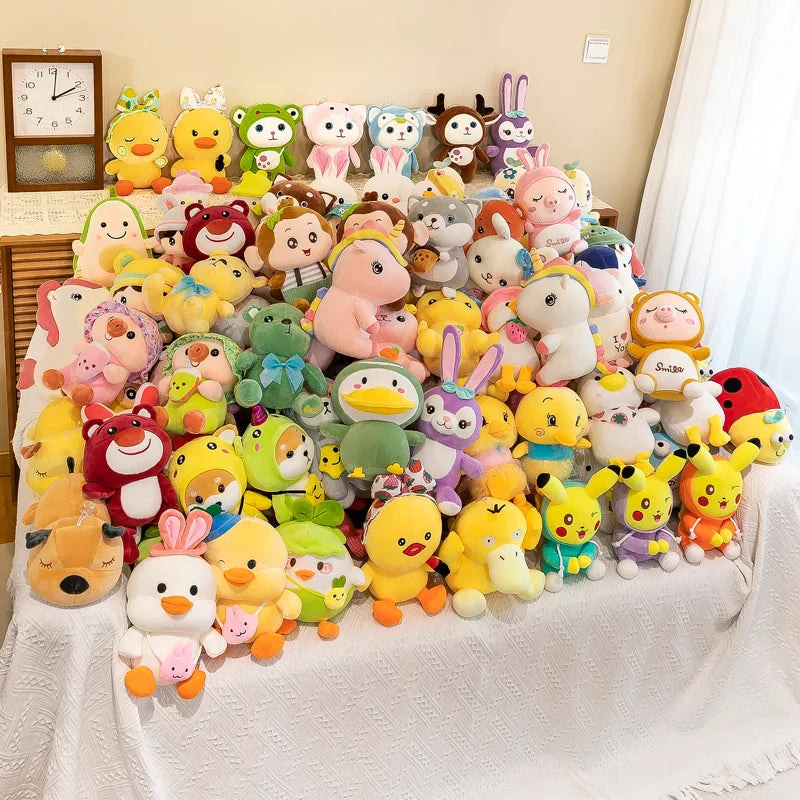 KTX-409427 Cute and Soft Mixed Plush Stuffed Animal Toys for Claw Machines (10-15cm)