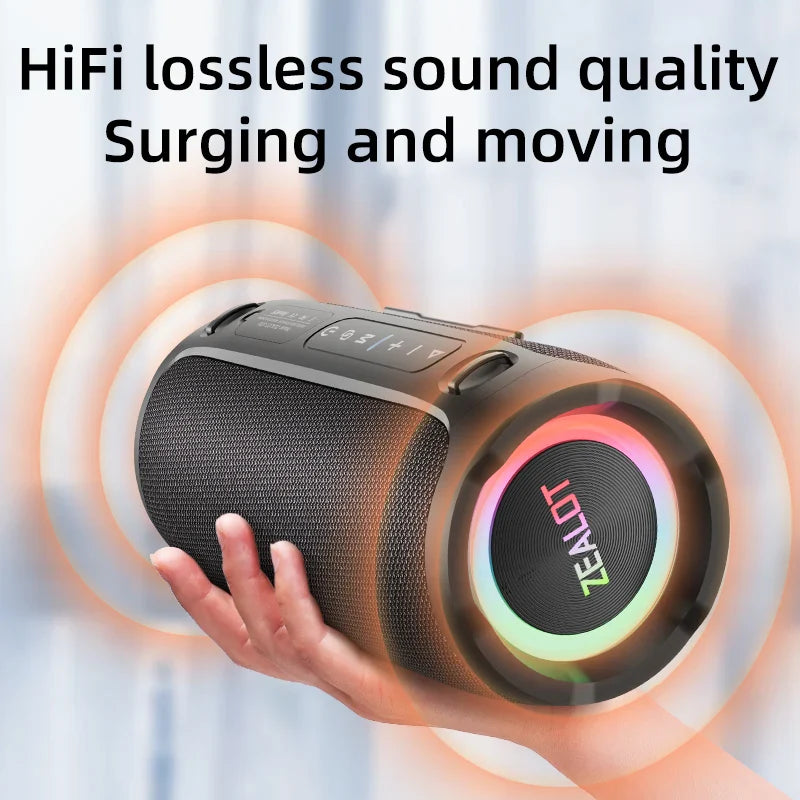 KTX-316115 50W Wireless Outdoor Speaker with Deep Bass, IPX6 Waterproof Rating, Portable Party Speaker for Camping