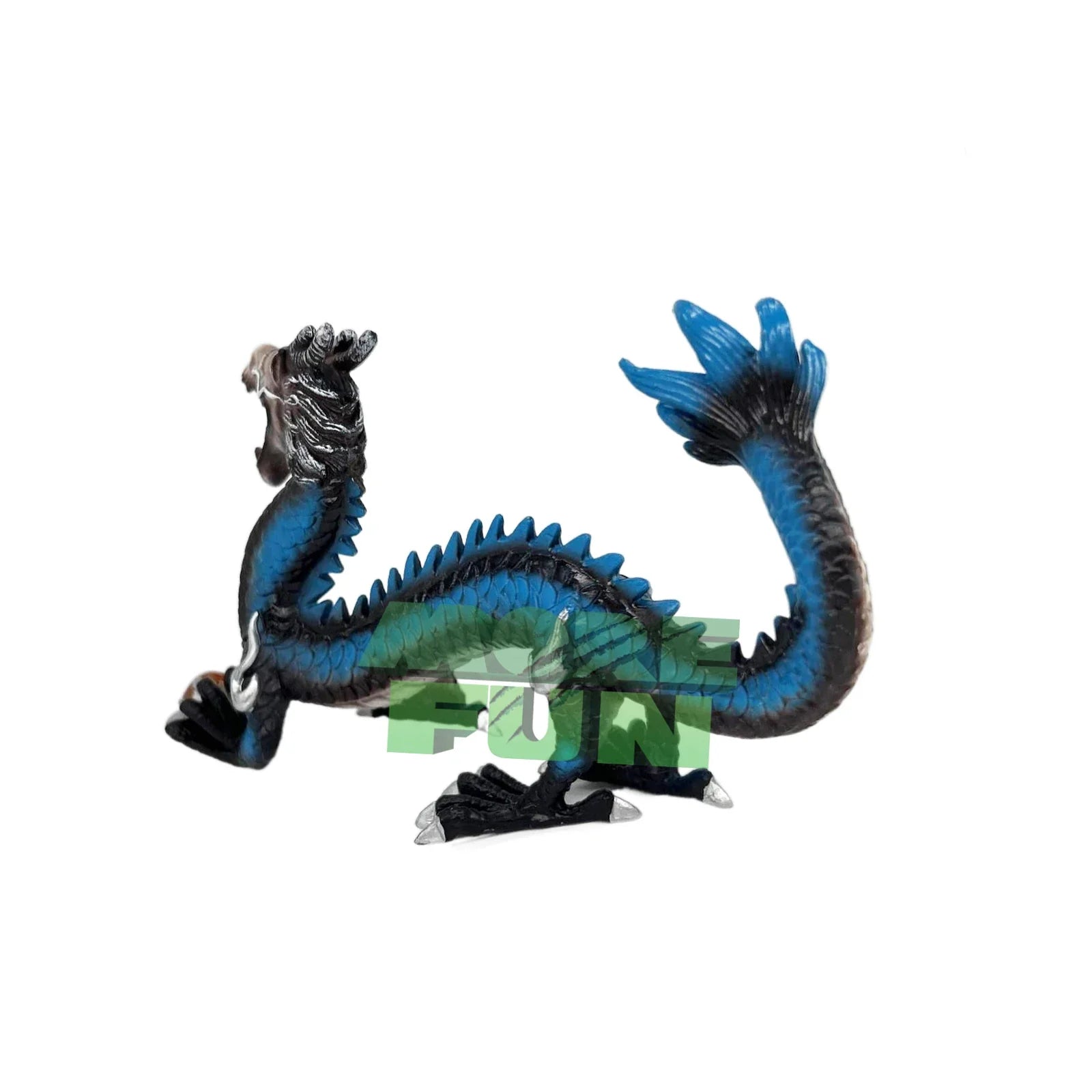KTX-797715 Limited Edition Realistic Blue Chinese Dragon Action Figure - High Quality Plastic Toy