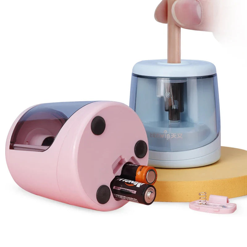 KTX-461139 Portable Electric Pencil Sharpener with Durable Plastic Design for Students