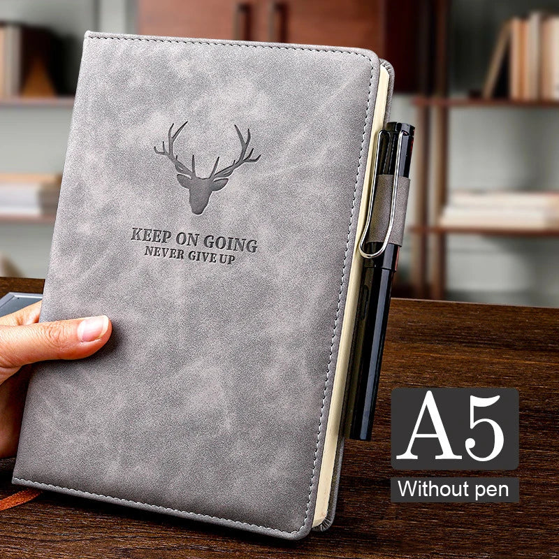 KTX-571795 Custom A5 PU Leather Journal Notebook with Super Thick Pages and Optional Logo