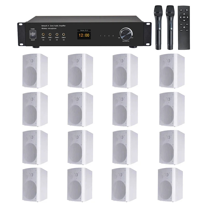 KTX-957331 4 Zone PA Matrix Audio Mixer Amplifier for Public Address Systems