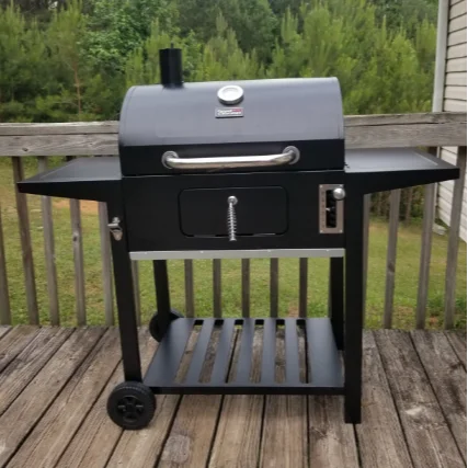 KTX-992403 Outdoor Charcoal Barbecue Grill with Smoker, Perfect for Cooking and Entertaining
