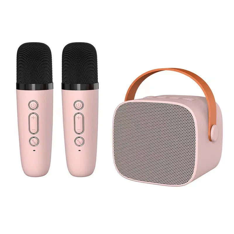 KTX-874323 Portable Mini Music Player Speaker with Wireless Microphone and TF Card Support for Outdoor Karaoke