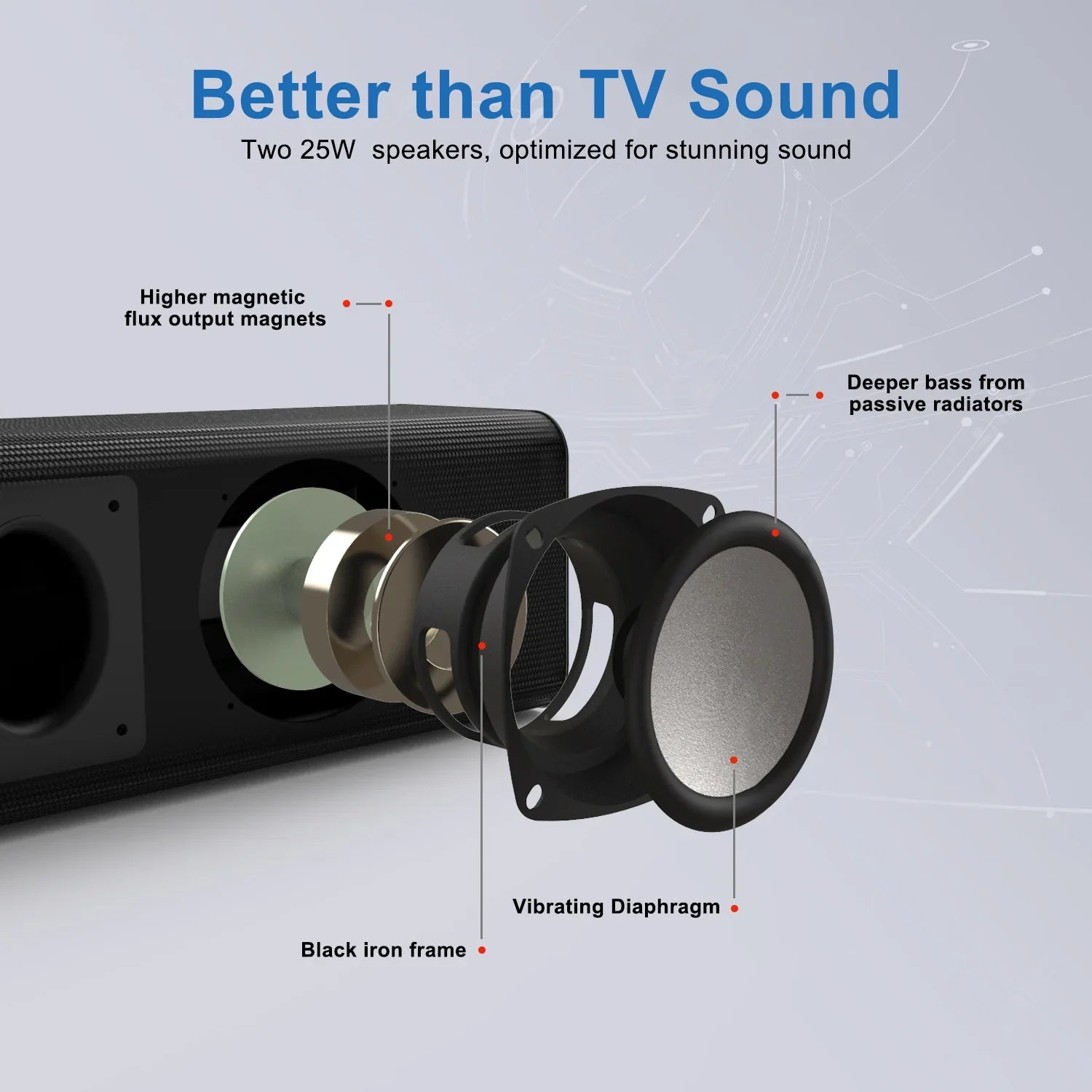 KTX-189651 Home Theatre System Sound Bar 2.0 Channel Speaker for Immersive Audio Experience